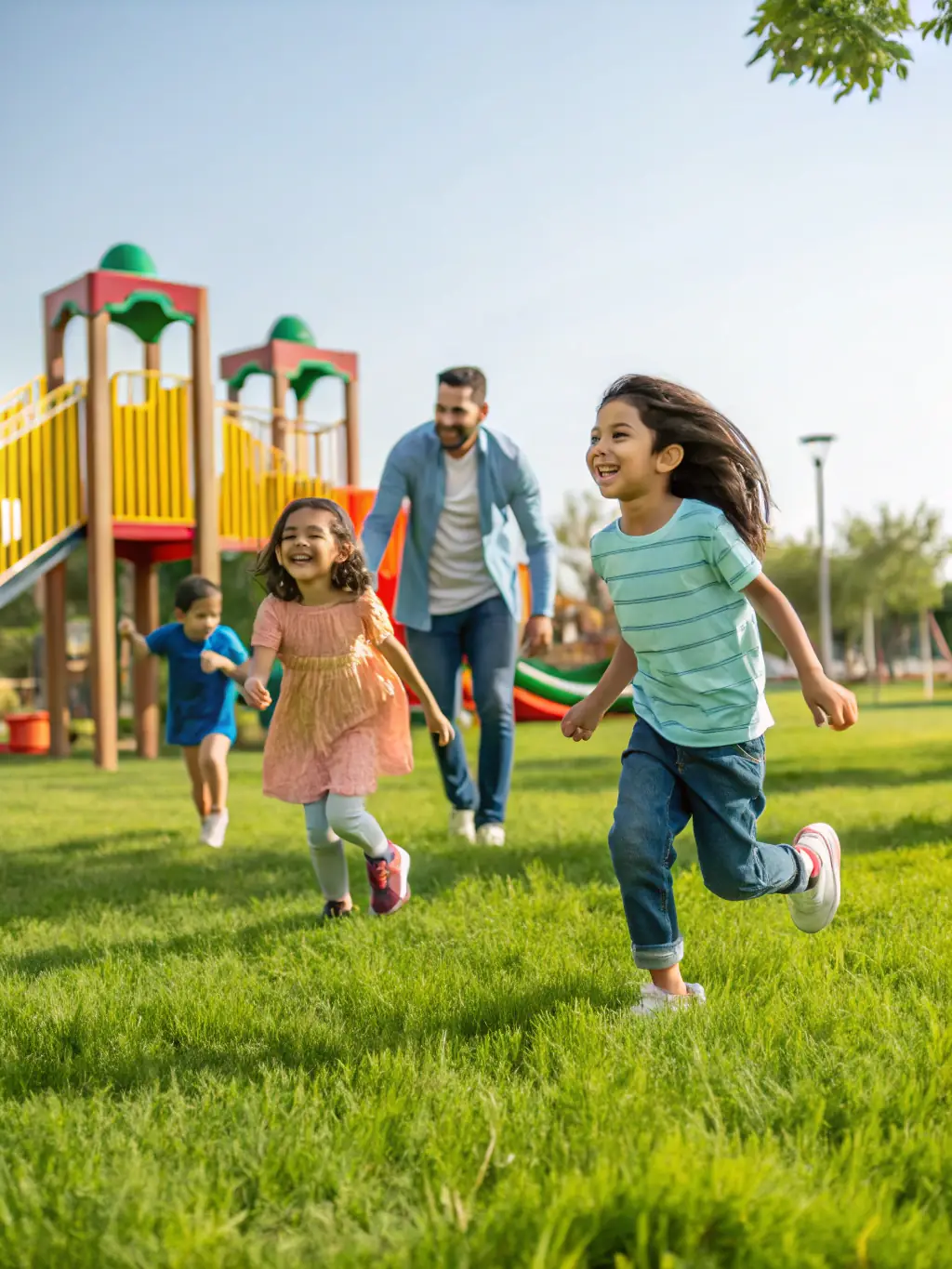 A community event with local residents participating in outdoor activities and socializing, showcasing community engagement.